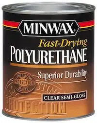 Minwax 63005444 Fast Drying Polyurethane Clear Finish, quart, Semi-Gloss
