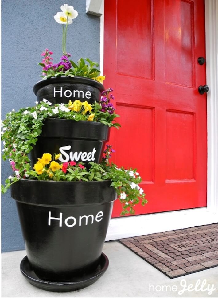 Home Sweet Home stacked planters Home Sweet Home stacked planters