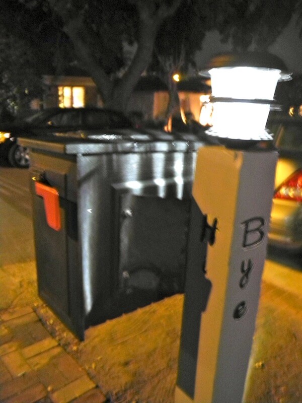 weekend diy project welcoming mailbox post amp repurposed meil lights