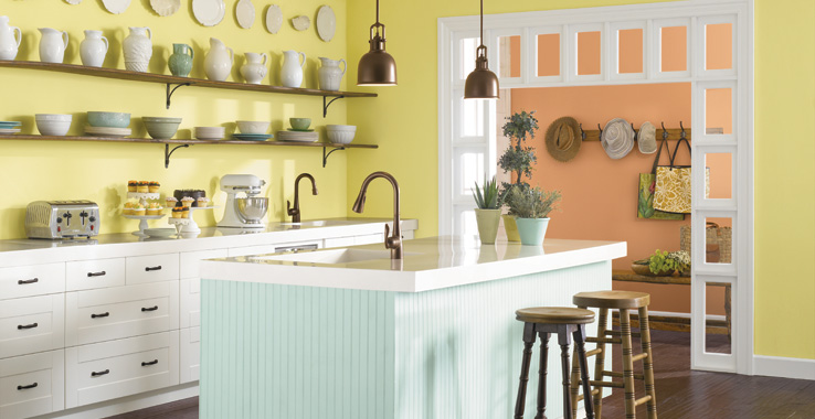 Chalky pastel kitchen Source sherwin williams com Chalky pastel kitchen Source sherwin williams com
