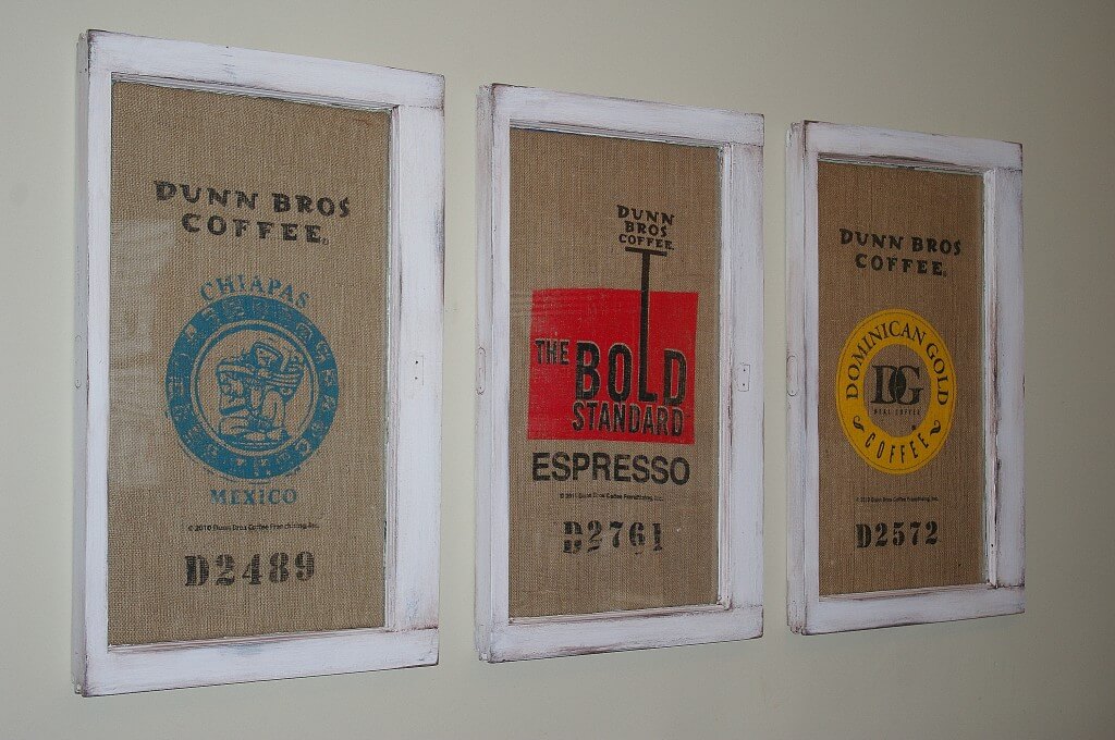 Burlap Coffee Bean Sacks Remade Into Robust Decor HomeJelly