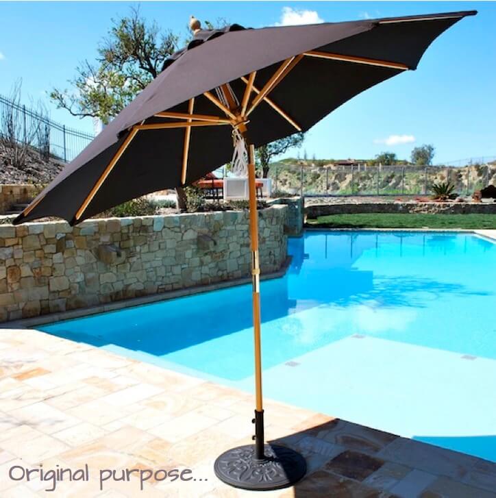 Patio Umbrella Converts Into A Veggie Support Trellis HomeJelly