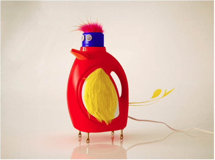 Cooky Duck upcycled table lamp