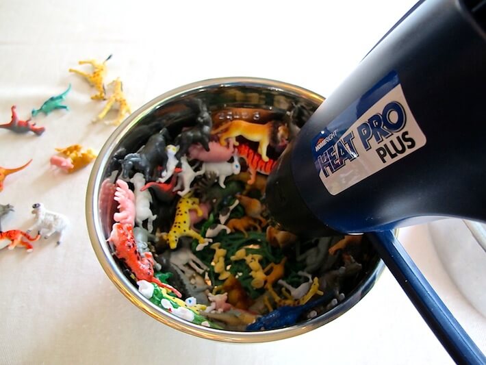 How To Make An Upcycled Plastic Animal Toy Bowl Using a Heat Gun by