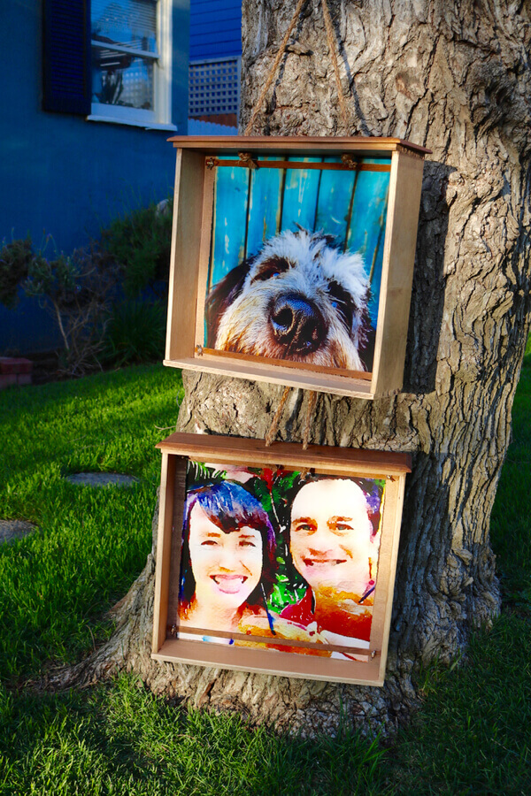 Repurposed photo and picture frames! Hang as is...OR...