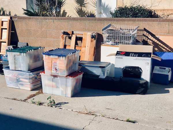 Sort your clutter OUTSIDE of the garage