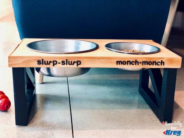 Modern doggie feeding station is more like a piece of furniture