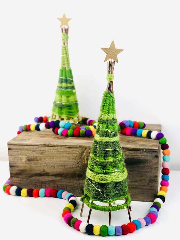 Weave your very own willow branch mini Christmas tree...they've got the spirit of Seuss!