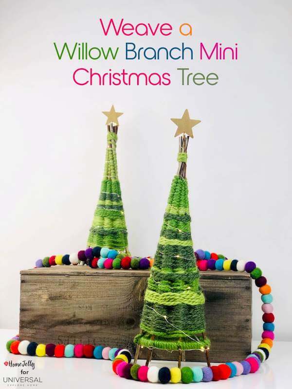Pinterest Pin Willow Branch Mini Christmas Tree for blog