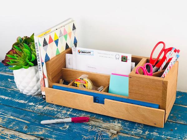 A DIY desk organizer that really organizes your stuff!