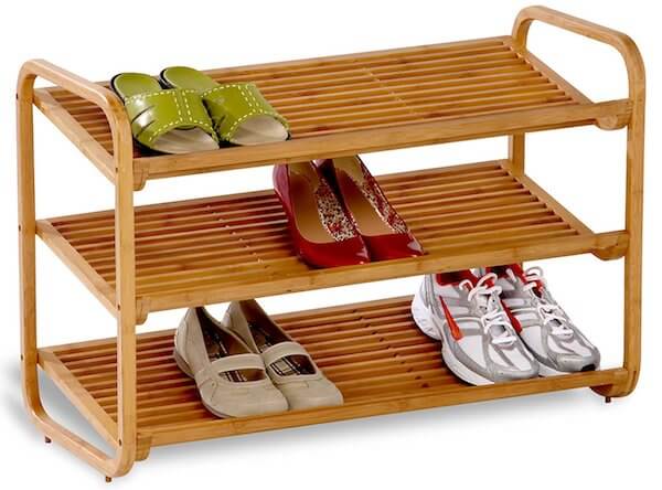 Honey-Can-Do Bamboo 3-Tier Shoe Shelf