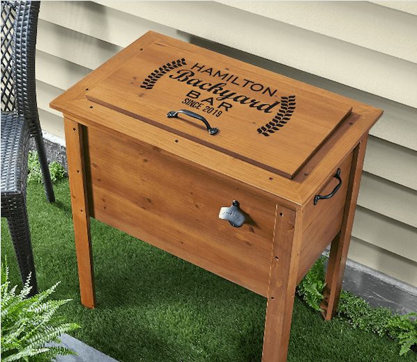 Backyard Bar Wooden Beverage Cooler