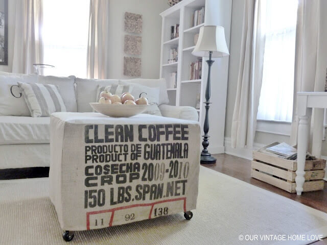 Framed burlap sales coffee bags