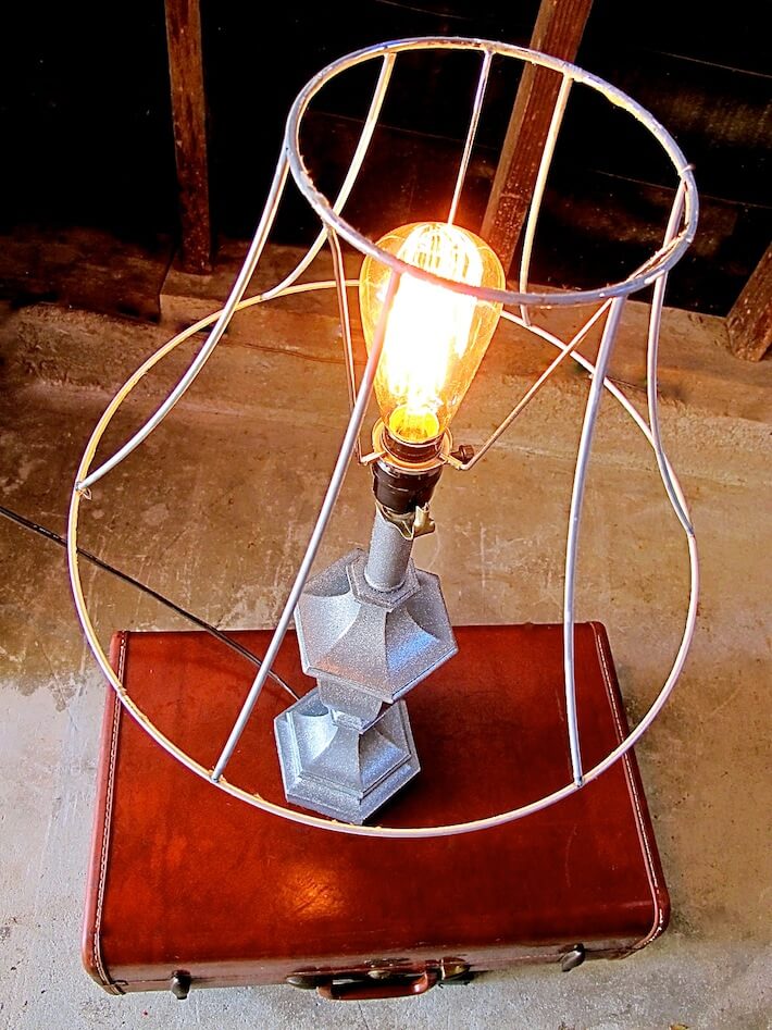 Deconstructed Lamp Shade Frame Homejelly, How To Make Wire Frame Lamp Shades Work On