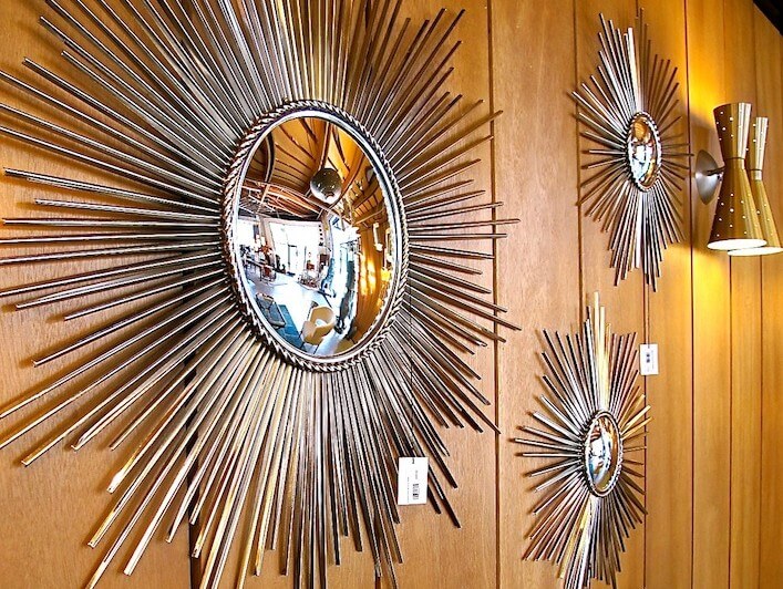Mid Century Mod Sunburst Mirror Homejelly, Vintage Mid Century Sunburst Mirror