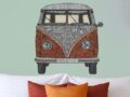 VW bus peel and stick decal
