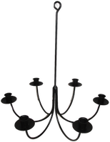 Wrought Iron 6 Arm Candle Chandelier