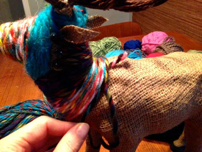 Craft A Colorful Yarn Wrapped Animal Statue HomeJelly