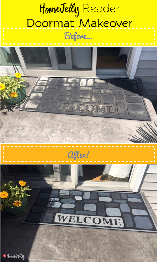 HomeJelly reader, Amy Caffarella, decided she’d DIY her own doormat makeover