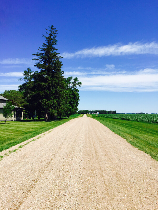 Gravel road to the farm