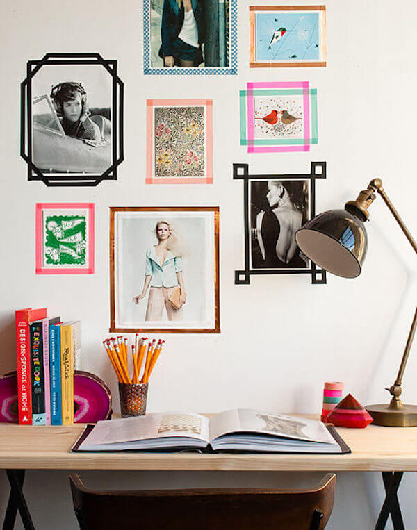 DIY washi tape frames