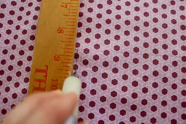 Measure then mark cut lines with a pencil