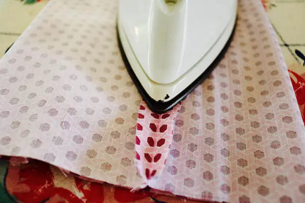 Press open the seam so it will hang beautifully
