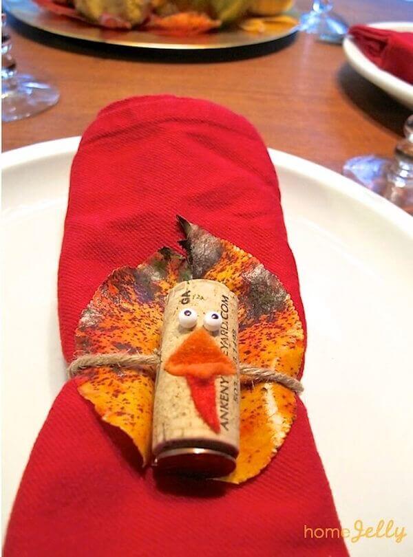 Turkey Wine Cork Napkin Holder