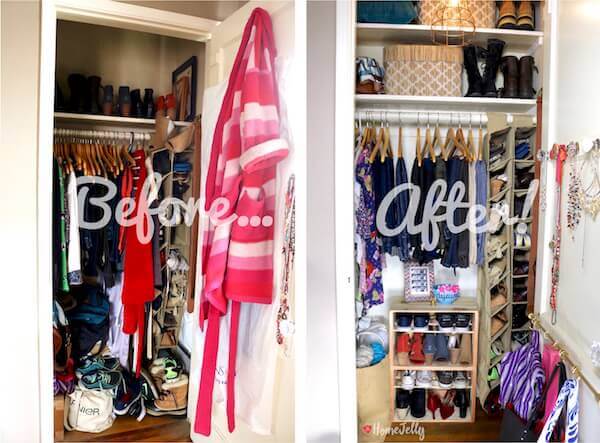 1 Closet spring into cleaning before and after