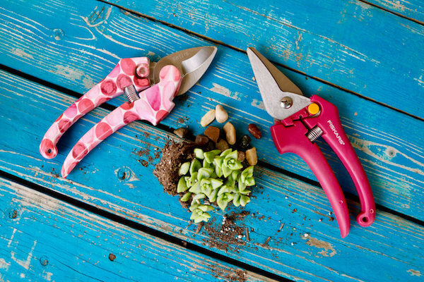 Fiskars Pink Pruner and Snip Set - for gardening or simply making an arrangement from bought flowers