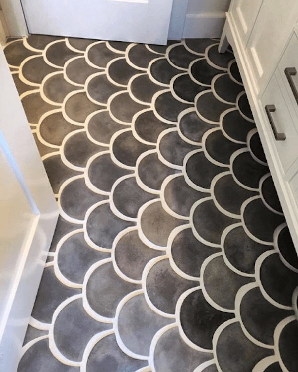 Mermaid cement tile flooring