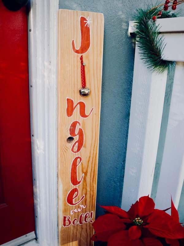 Finished "Jingle our Bell!" sign