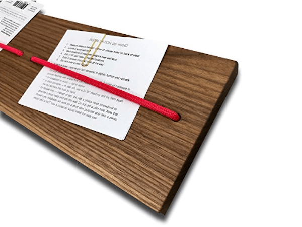 Loma Living minimalist note board has a cool modern colorful cord to hold notes