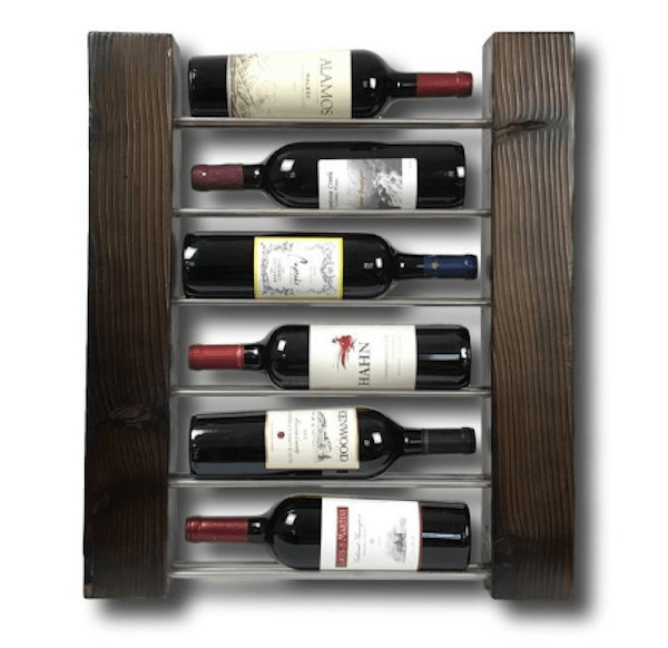 Shou Sugi Ban wine rack is all about vintage art...get it?