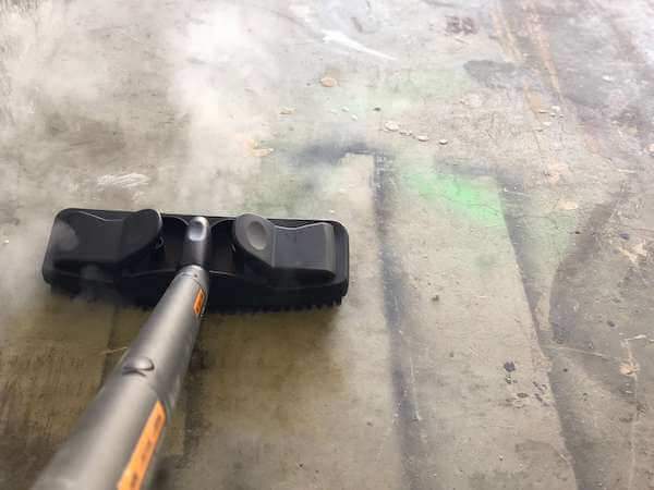 Steam clean your cement floors to sanitize