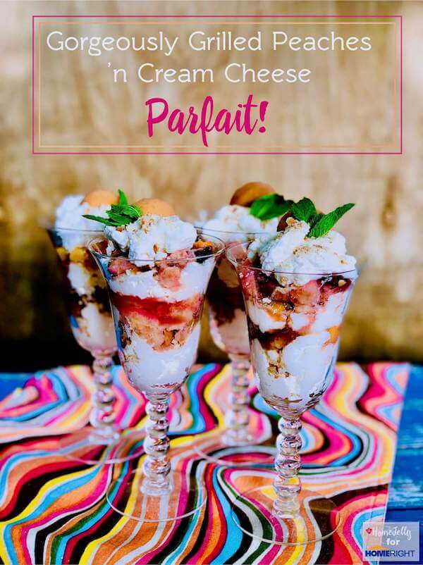 Grilled Peaches 'n Cream Cheese Parfait for Pinterest