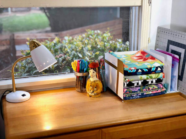 Revived vintage desk lamp and organizer