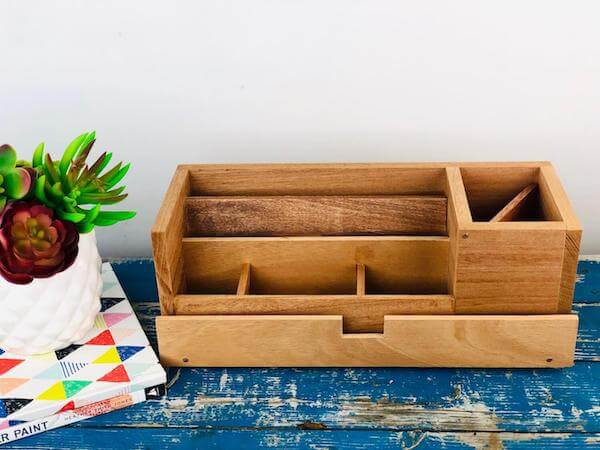 Diy A Simple Desk Organizer For All Your Stuff Homejelly